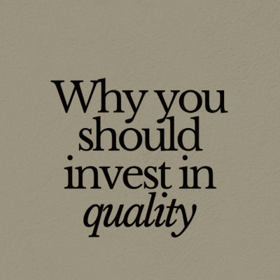 Why you should invest in quality